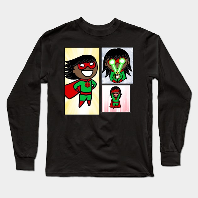 Christmas Superhero Long Sleeve T-Shirt by dogbone42